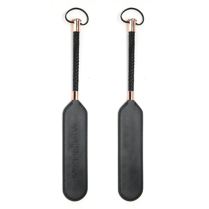 Secret Kisses Faux Leather Paddle - Black