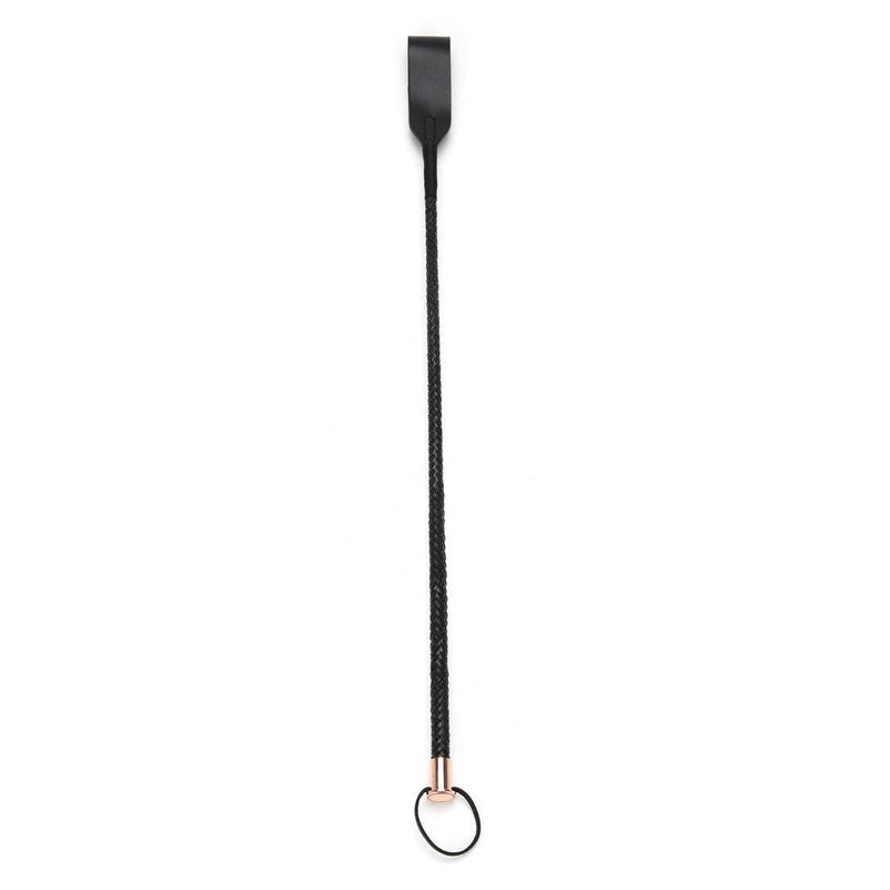 Secret Kisses Luxury Bondage Riding Crop - Black