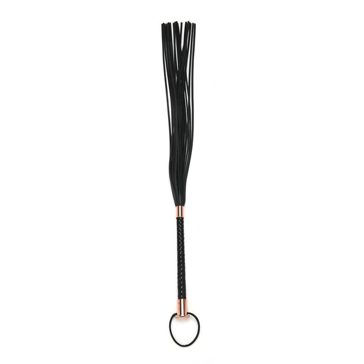 Secret Kisses Faux Leather Flogger - Black