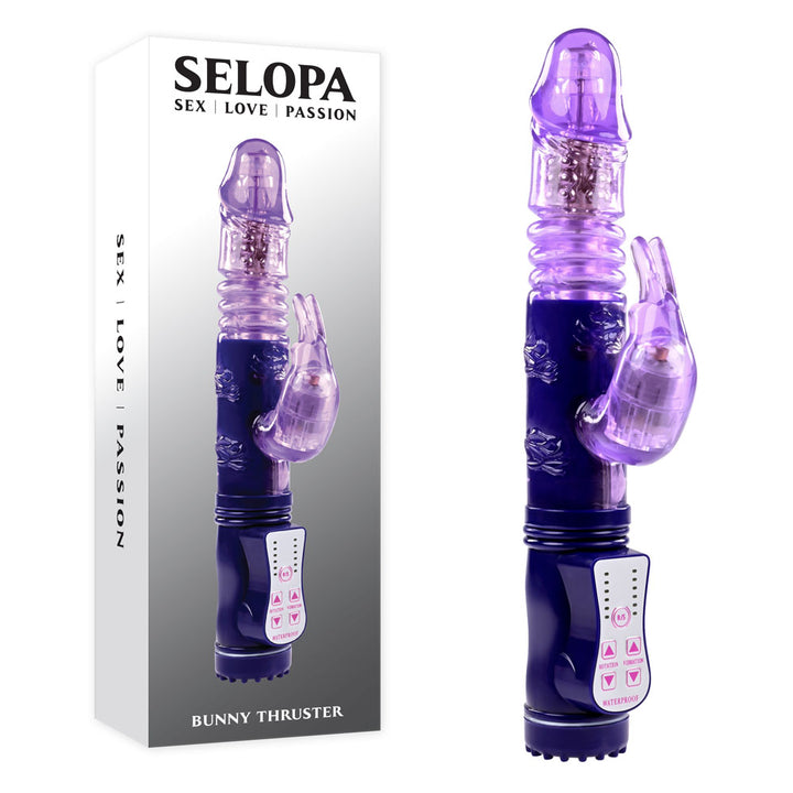 Selopa Bunny Thruster Vibrator - Purple