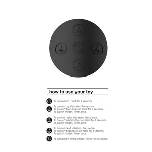 Vive Amoris Rabbit Vibrator - Black
