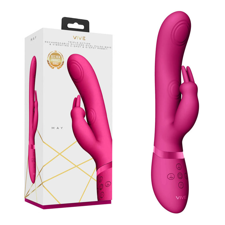 Vive May Dual Pulse Wave Rabbit Vibrator - Pink