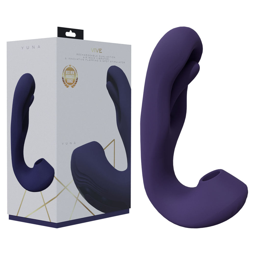 Vive Yuna - Flapping Vibrator with Air Pulsation - Purple