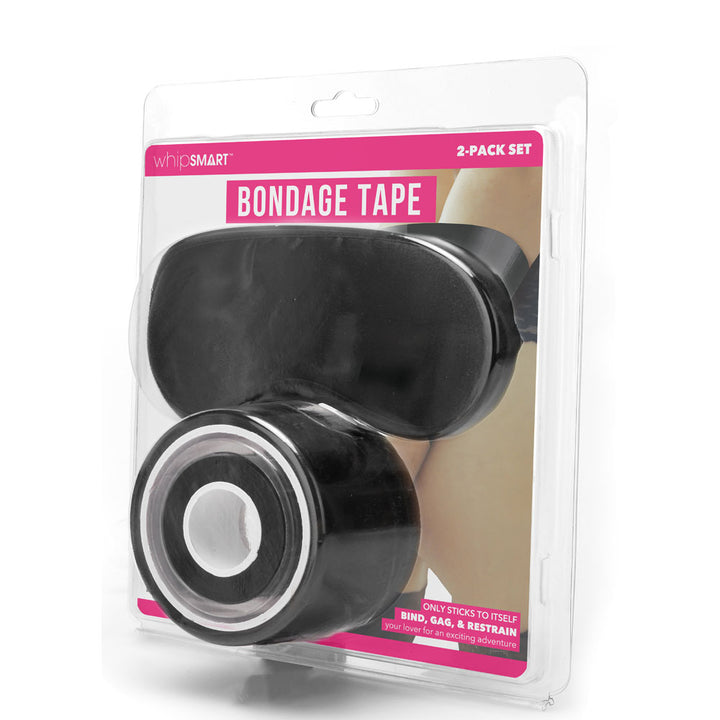 WhipSmart Bondage Tape - 30 Mtrs - Black (Bonus Eyemask)