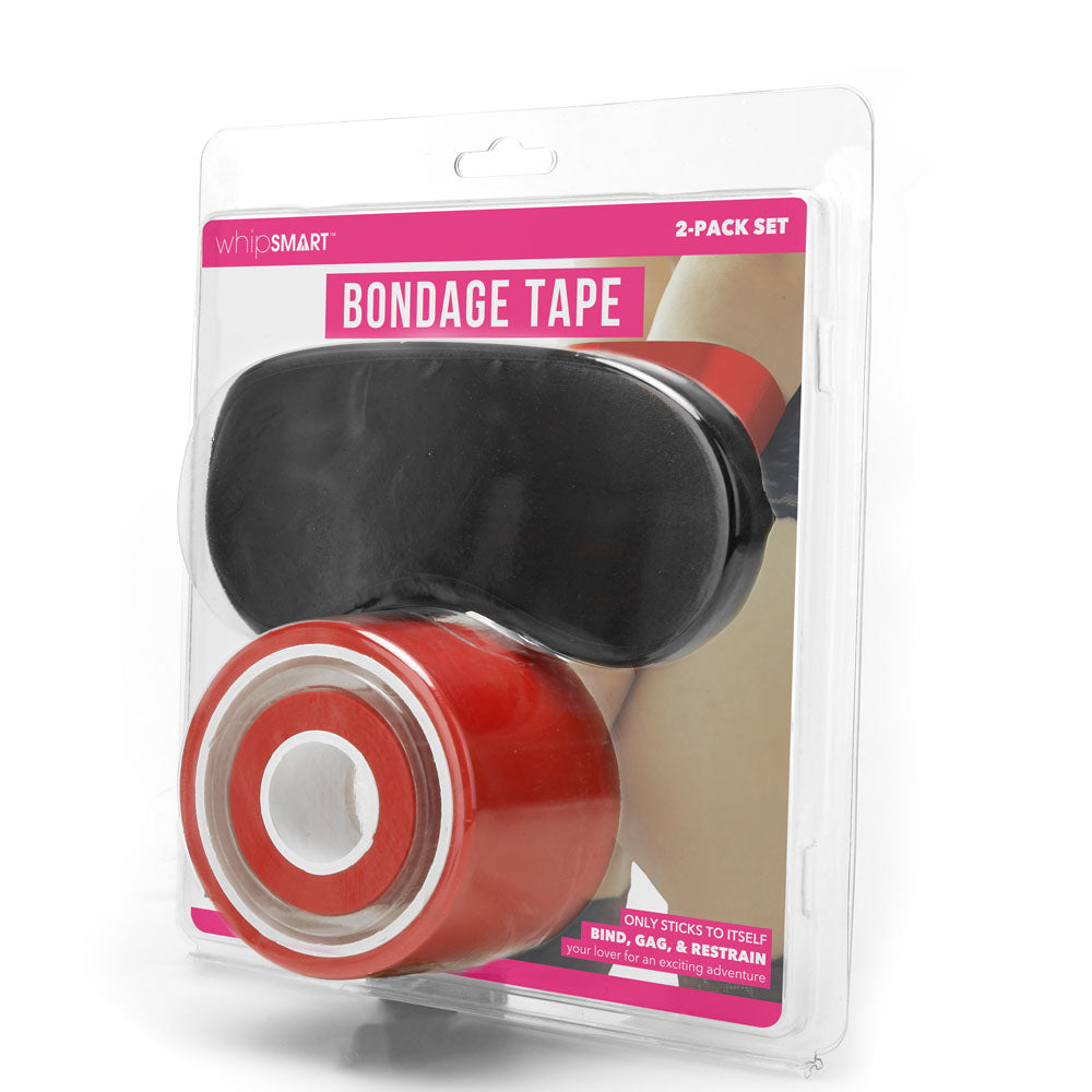 WhipSmart Bondage Tape - 30 Mtrs - Red (Bonus Eyemask)
