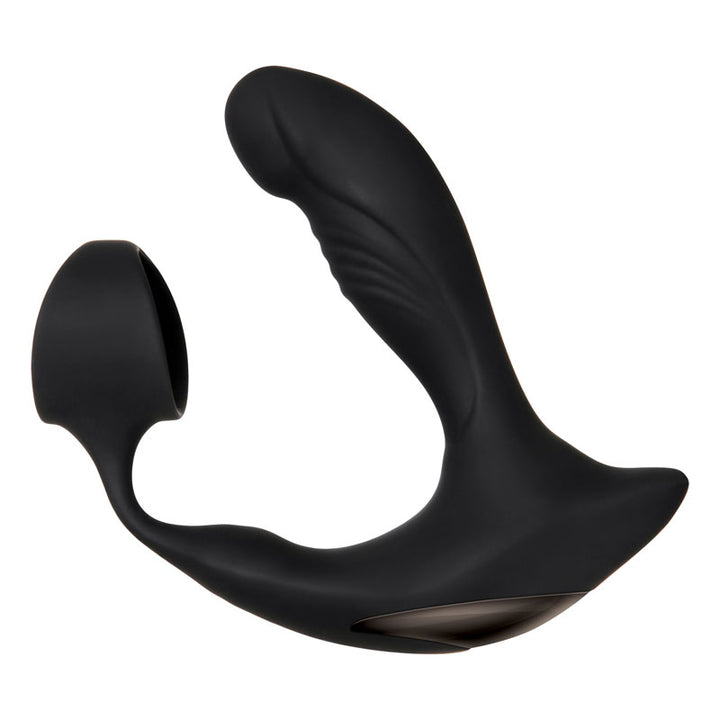 Zero Tolerance Strapped & Tapped - Black Heating Anal Plug with Cock Ring