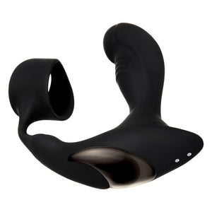 Zero Tolerance Strapped & Tapped - Black Heating Anal Plug with Cock Ring