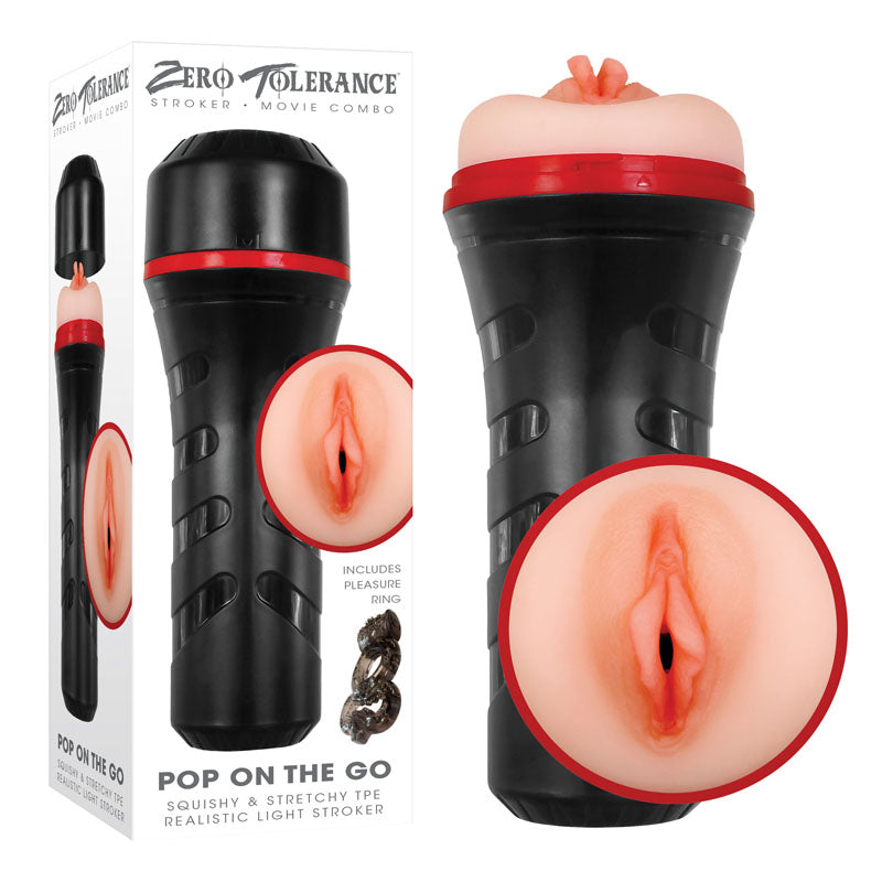 Zero Tolerance POP ON THE GO Light - Flesh Vagina Masturbator