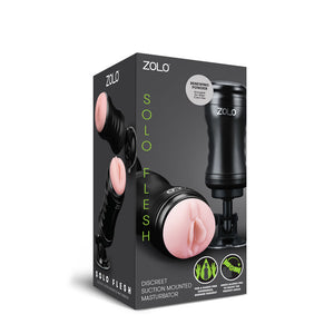Zolo Solo Flesh Stroker with Suction Base