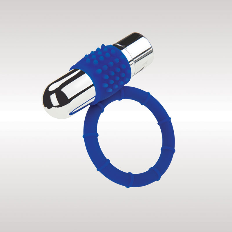 Zolo Powered Bullet Cock Ring - Blue