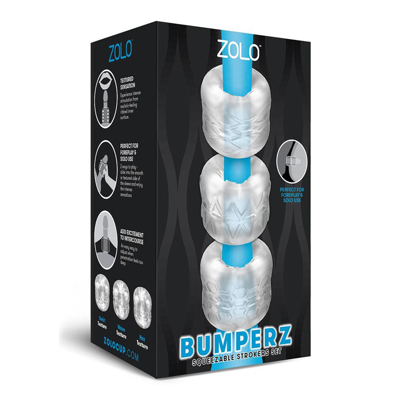 Zolo Bumperz - Clear -Mini Blowjob Stroker Set