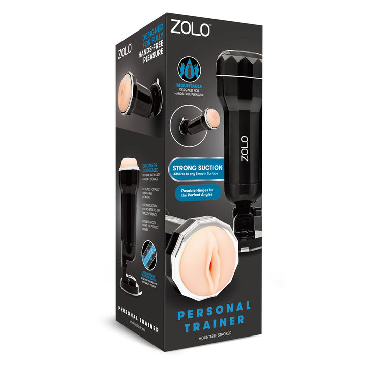 Zolo Personal Trainer - Flesh Vagina Stroker with Suction Mount