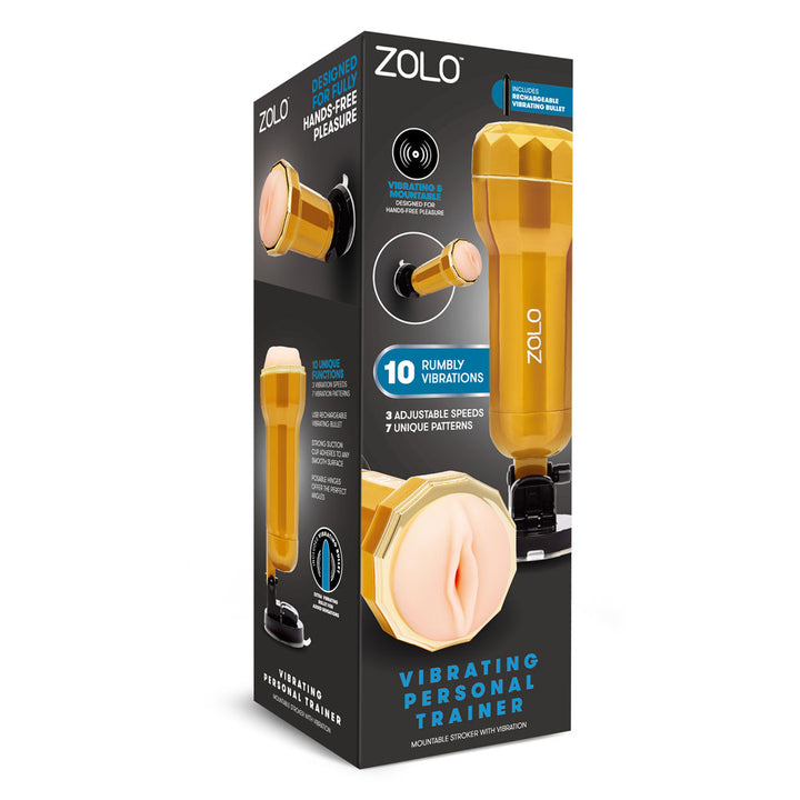 Zolo Vibrating Personal Trainer - Vagina Stroker with Suction Mount