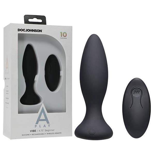 A-Play Vibe Beginner Rechargeable Black Anal Plug