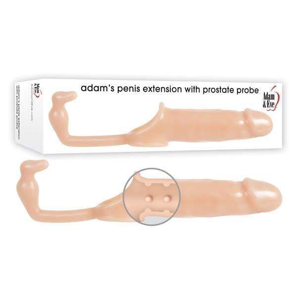 Adam & Eve Adam's Penis Extension - Flesh Penis Extender Sleeve with Anal Plug