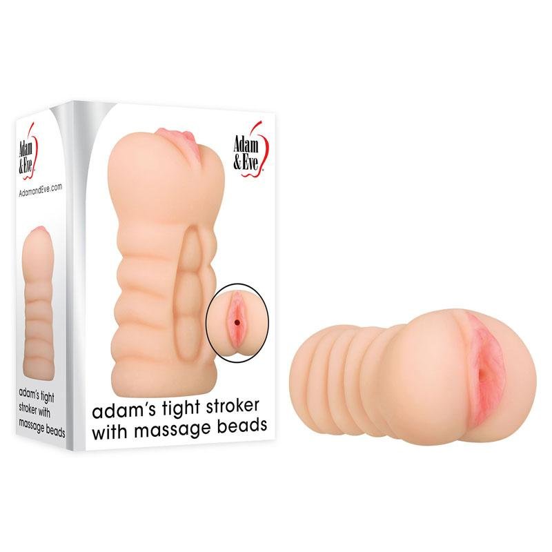 Adam & Eve Adam's Tight Vagina Stroker With Massage Beads - Flesh 