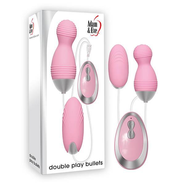 Double Play Vibrating Pink Bullets -Set of 2 with Remote