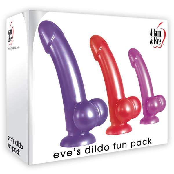 Adam & Eve Eve's Dildo Fun Pack - Coloured Dongs - Set of 3 Sizes