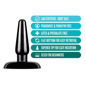 Anal Adventures Basic Small Black Butt Plug