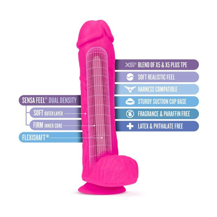 Au Naturel Bold Big John 11 Inch Dong - Pink 