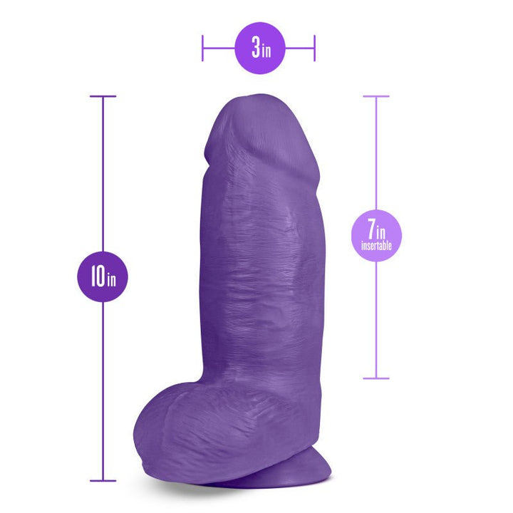 Au Naturel Bold Chub 10 Inch Dong - Purple