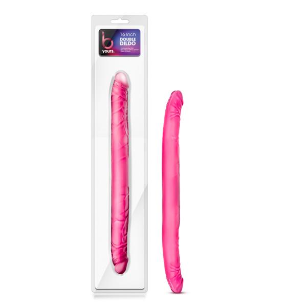 B Yours - 16 Inch Double Pink Dildo
