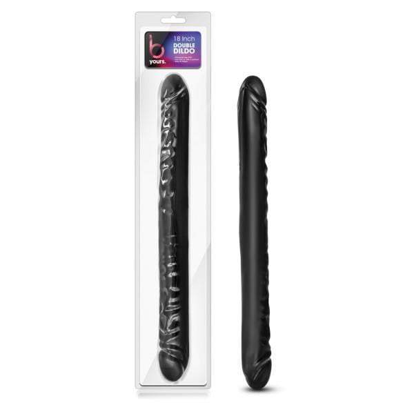 B Yours - 18 Inch Double Dildo - Black 