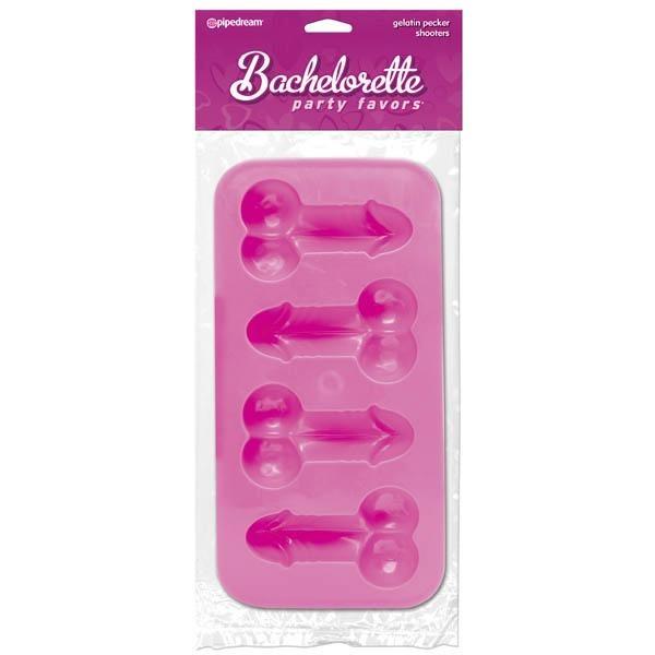 Bachelorette Party Favors Gelatin Pecker Shooters - Jelly Pecker Ice Tray - Makes 4