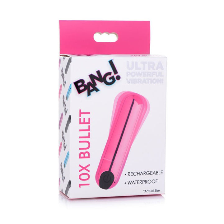 Bang! 10X Vibrating Metallic Bullet - Pink