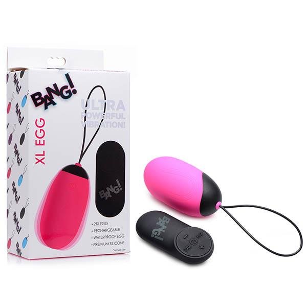 Bang! XL Vibrating Pink Egg with Wireless Remote