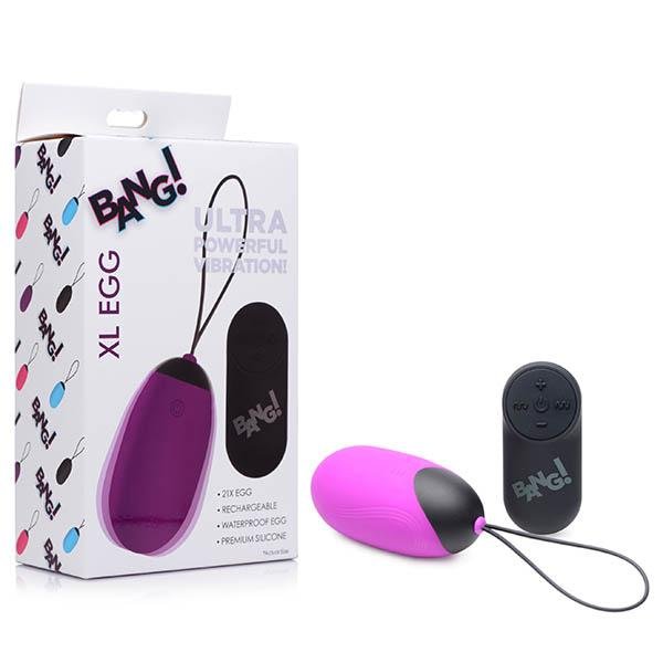 Bang! XL Vibrating Purple Egg with Wireless Remote
