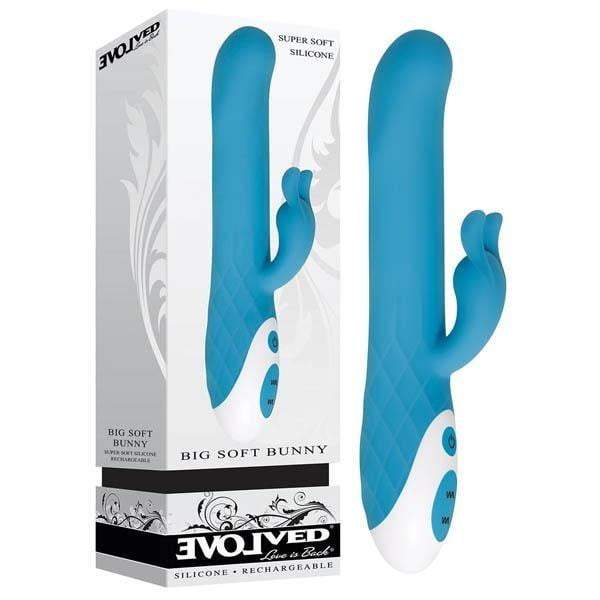 Big Soft Bunny - Blue 22.3 cm (8.75'') USB Rechargeable Rabbit Vibrator