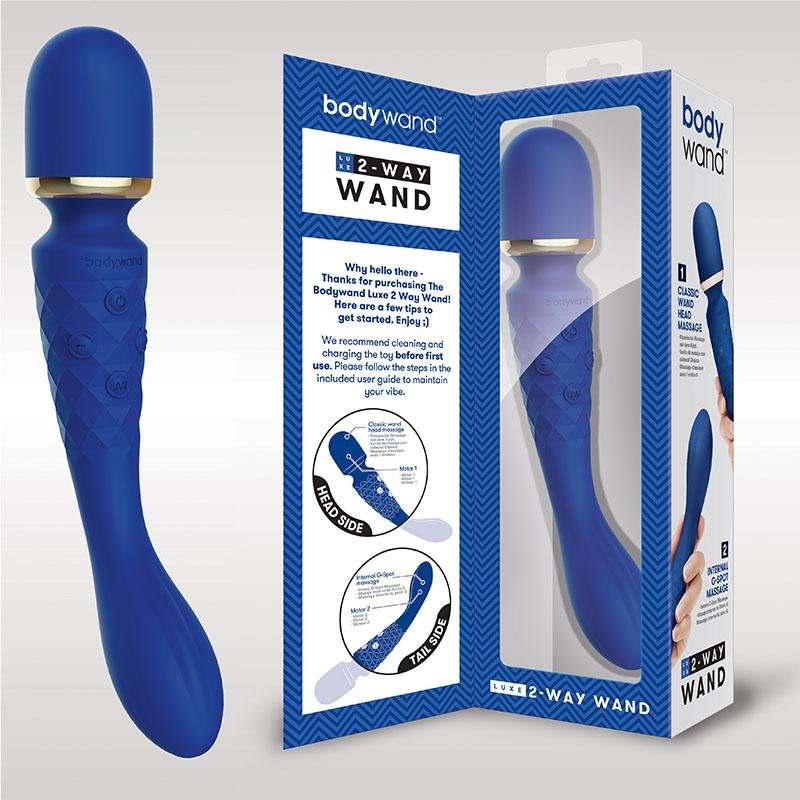 Bodywand Luxe 2-Way Blue Massage Wand