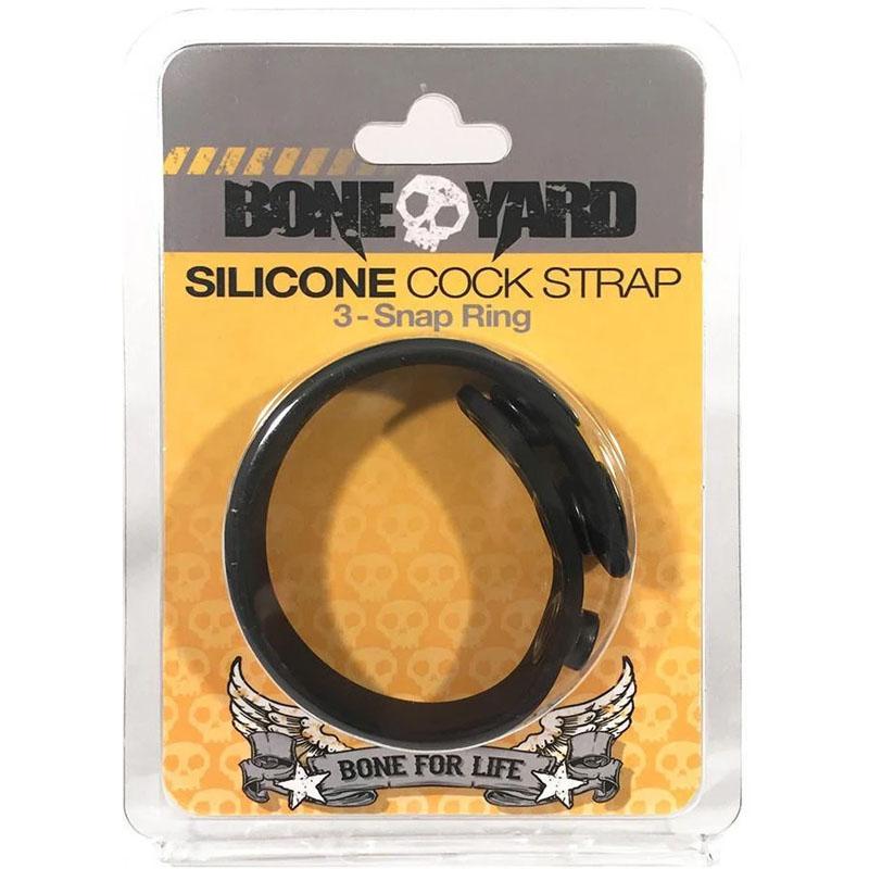 Boneyard Silicone Cock Strap Black 