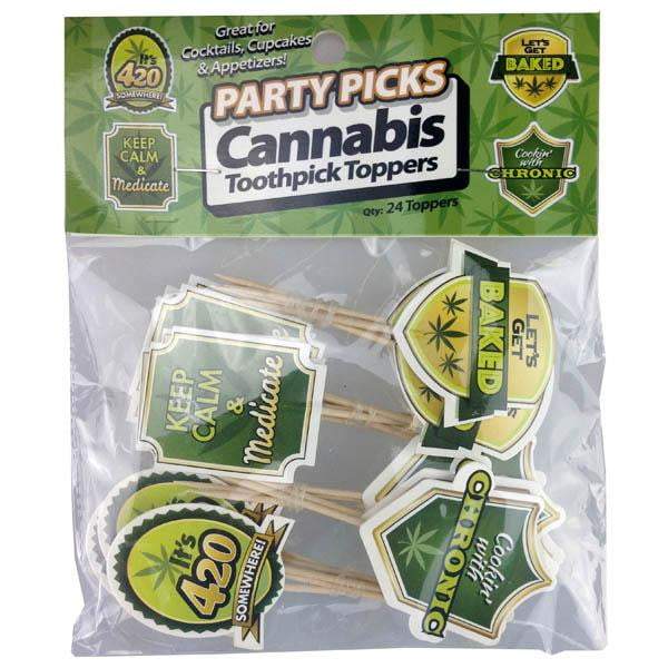 Cannabis Party Picks - Party Food Picks - 24 Pack