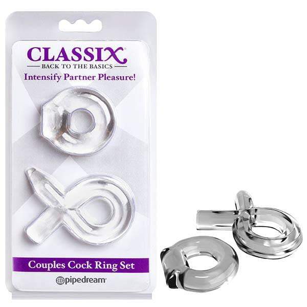 Classix Couples Cock Ring Set - Clear Cock Rings - Set of 2