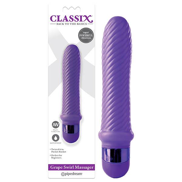 Classix Grape Swirl Massager - Purple 15.2 cm Vibrator