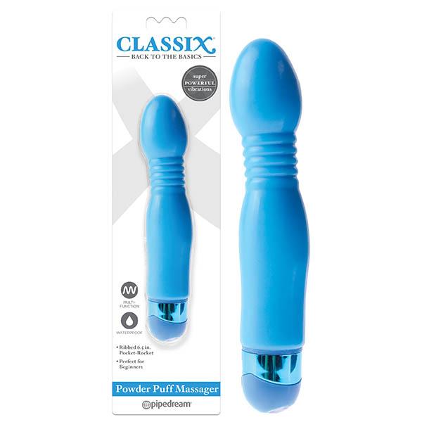 Classix Powder Puff Massager - Blue 16.5 cm Vibrator