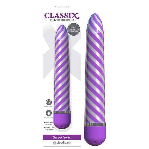 Classix Sweet Swirl Vibe - Candystriped Purple 20.3 cm (8'') Vibrator