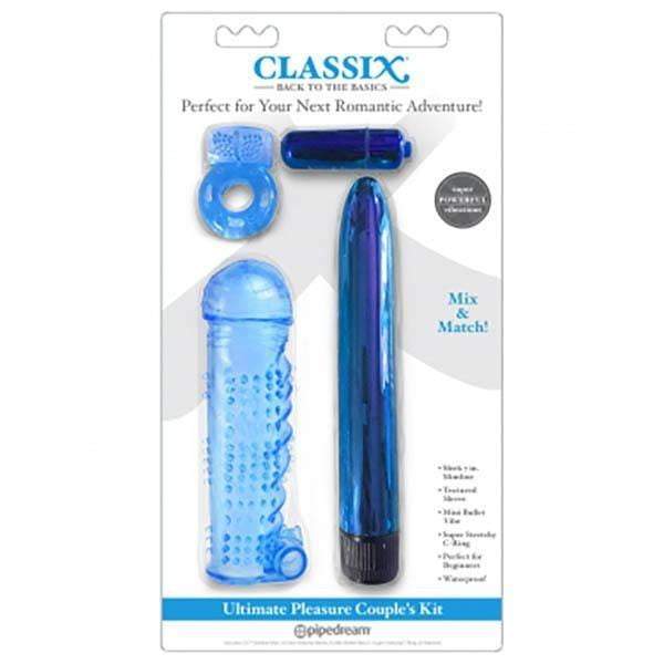Classix Ultimate Pleasure Couples Kit - Blue 4 Piece Set