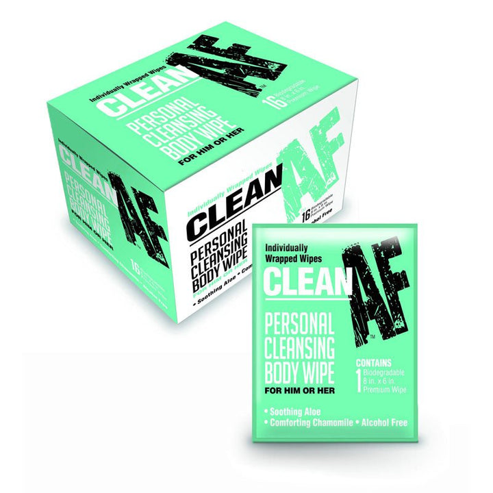 Clean AF - Personal Cleansing Wipes - Box of 16