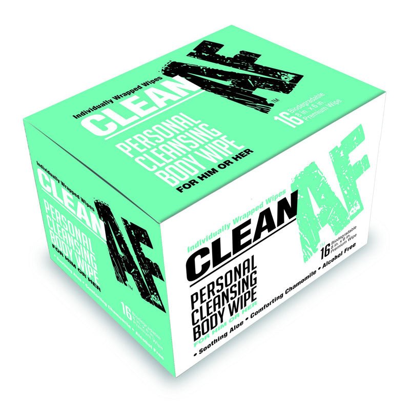 Clean AF - Personal Cleansing Wipes - Box of 16