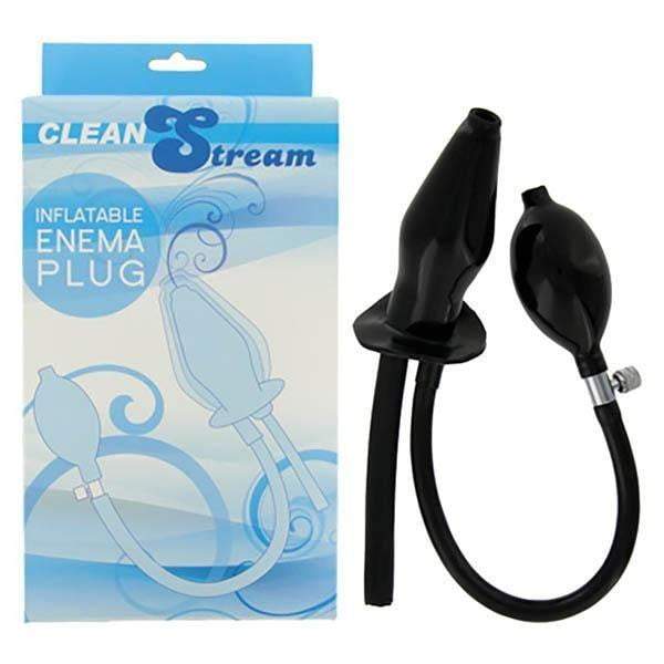 CleanStream Inflatable Enema Plug - Black Douche