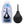 CleanStream Thin Tip Silicone Enema Bulb - Black Unisex Douche