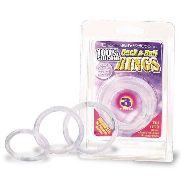 Cock & Ball Rings - Clear Cock Rings - Set of 3