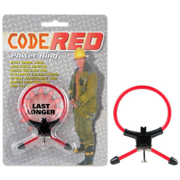 Code Red Power Ring - Red Adjustable Cock Ring