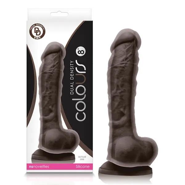 Colours Dual Density - 8 Inch Black Dong
