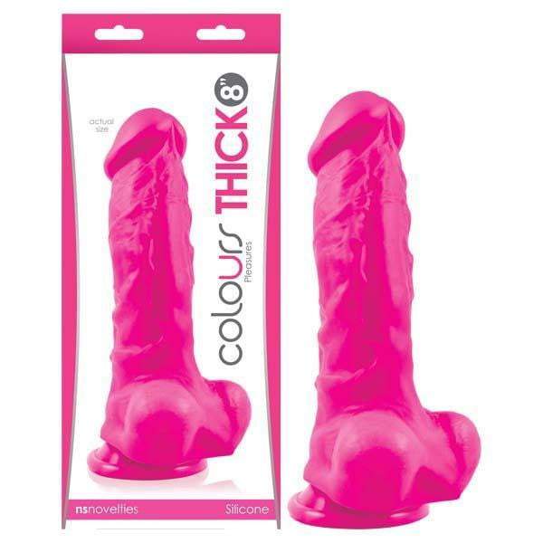 Colours Pleasures Pink 8 Inch Thick Dong with Suction Cup