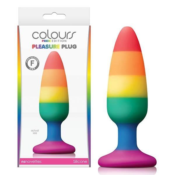 Colours Pride Edition - Pleasure Plug - Rainbow 13.3 cm Medium Butt Plug
