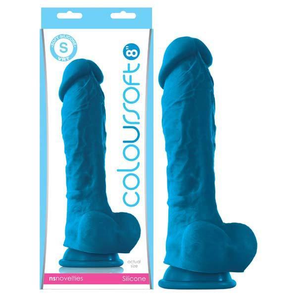 ColourSoft - 8'' Soft Dildo - Blue 20.3 cm (8'') Dong
